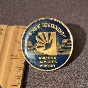 A New Beginning Arizona Jaycees 1989-90 State Vintage Collectible Lapel pin A-2